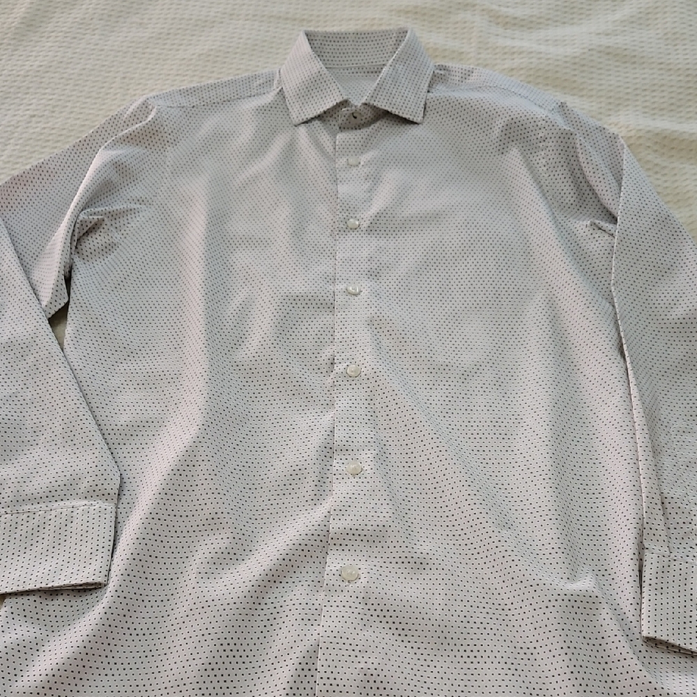 Men's White Polka Dot Shirt